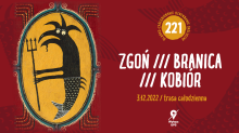 Infografika: Zgoń /// Branica /// Kobiór - 3.12.2022 - trasa całodzienna + rysunek autorstwa Pawła Graji