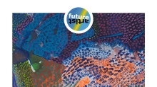 fragment obrazu Gabi Buzek przedstawiający wielokolorowe plamy. Logo Future Artist
