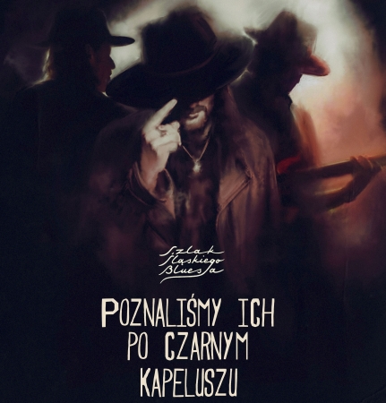 infografika: trzy postaci w czarnych kapeluszach. POZNALIŚMY ICH PO CZARNYM KAPELUSZU. Tribute to Urny/Riedel/Kawalec. 7 października 2022. 
